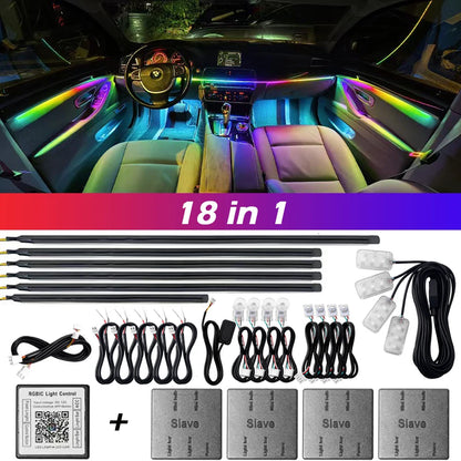 Car Ambient Light Interior LED Full Color RGB Lighting Kit